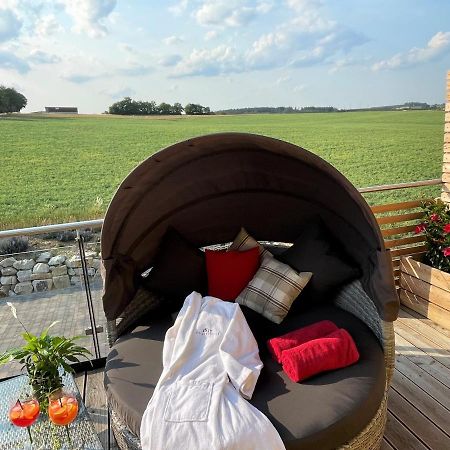 Chalet-Ferienwohnung Giebeltraum, 115 Qm, Wellness/Fitness/Sauna - Bergroedelhof Feilitzsch Buitenkant foto